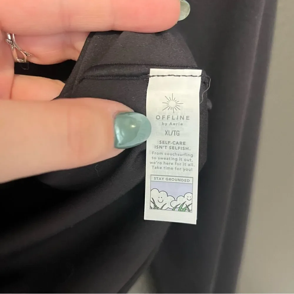 Aerie Offline Real Me Long Sleeve Open Back